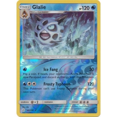 Glalie 48/236 Rare Reverse Holo Pokemon Card (Cosmic Eclipse)