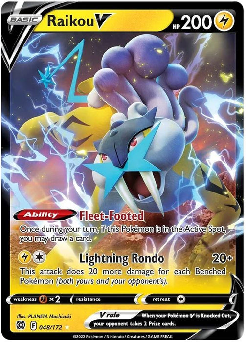 Raikou V 048/172 Ultra Rare Pokemon Card (SWSH Brilliant Stars)