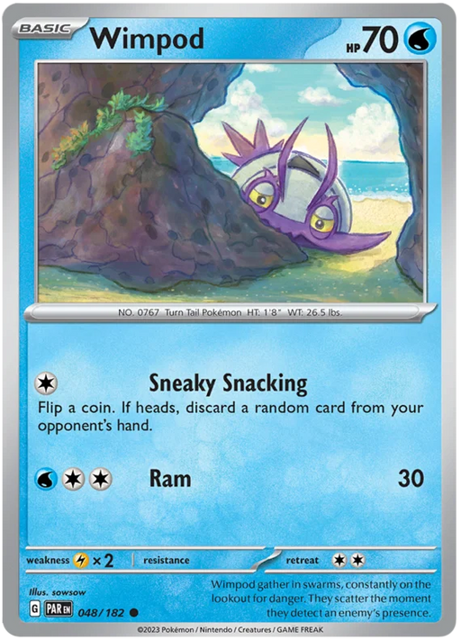 Wimpod 048/182 Common Pokemon Card (SV04 Paradox Rift)