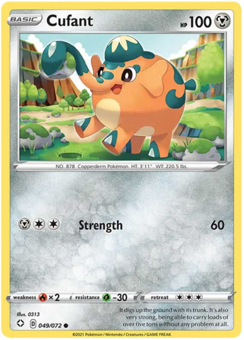 Cufant 049/072 Common Pokemon Card (Shining Fates)