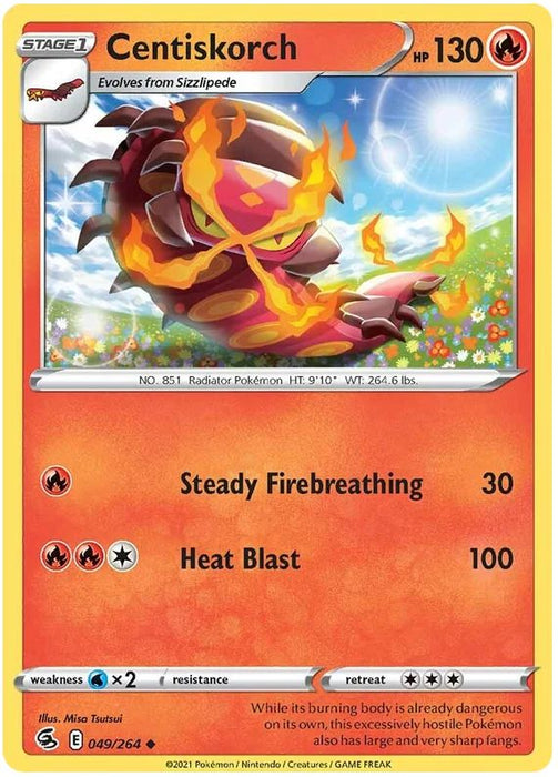 Centiskorch 049/264 Uncommon Pokemon Card (SWSH Fusion Strike)