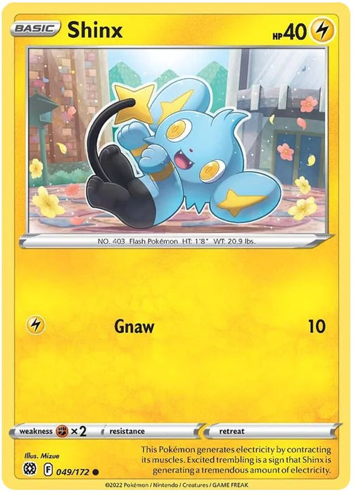 Shinx 049/172 Common Pokemon Card (SWSH Brilliant Stars)