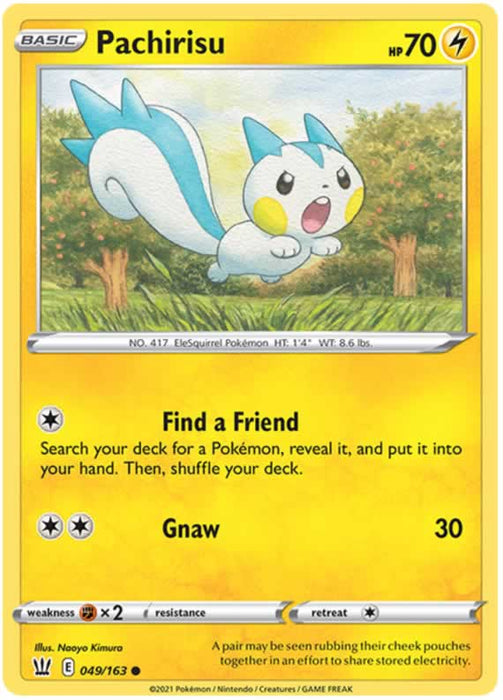 Pachirisu 049/163 Common Pokemon Card (Battle Styles)