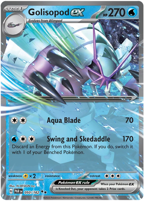 Golisopod ex 050/182 Double Rare Pokemon Card (SV04 Paradox Rift)