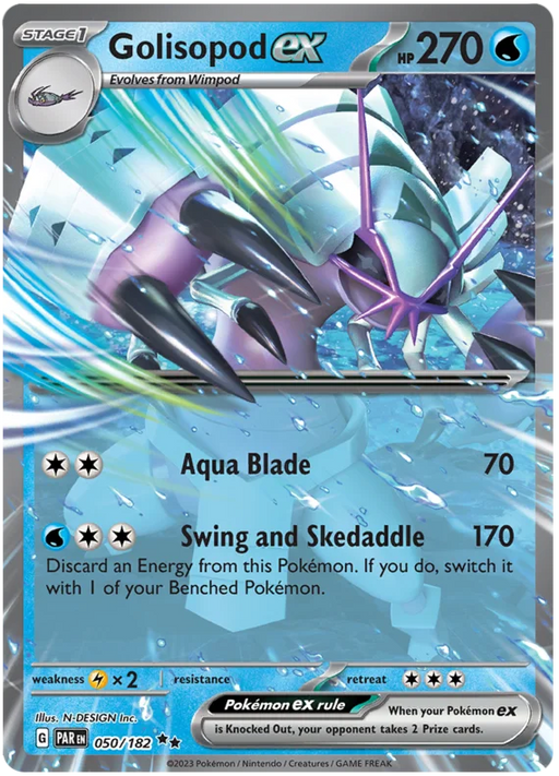 Pokémon TCG Roaring Moon Ex Paradox Rift 124/182 Holo Double Rare????