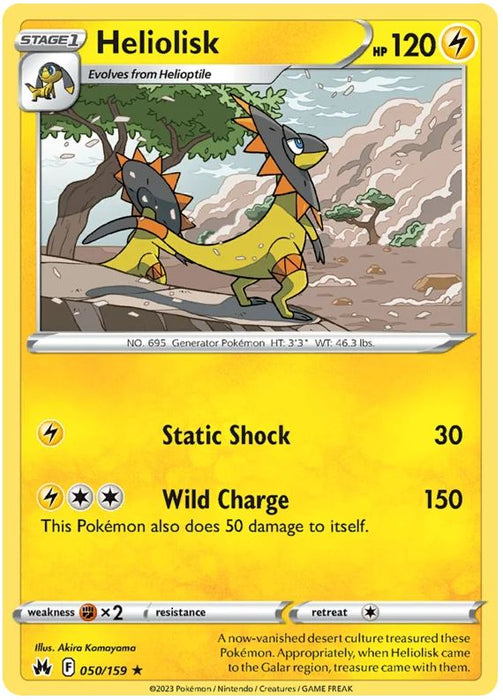 Heliolisk 050/159 Rare Pokemon Card (SWSH Crown Zenith)