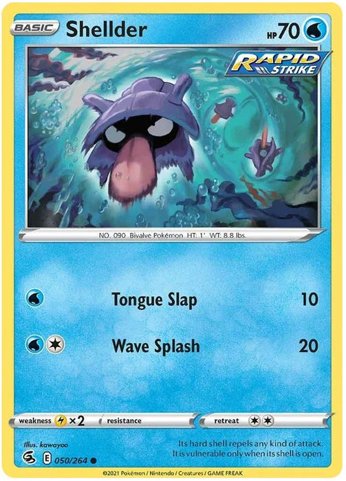 Shellder 050/264 Common Pokemon Card (SWSH Fusion Strike)