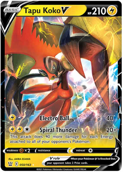 Tapu Koko V 050/163 Ultra Rare Pokemon Card (Battle Styles)