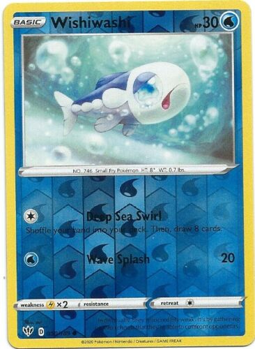 pokemon wishiwashi card Wishiwashi 050/189 Common Reverse Holo Pokemon Card (Darkness Ablaze) —  Titan Cards Ltd