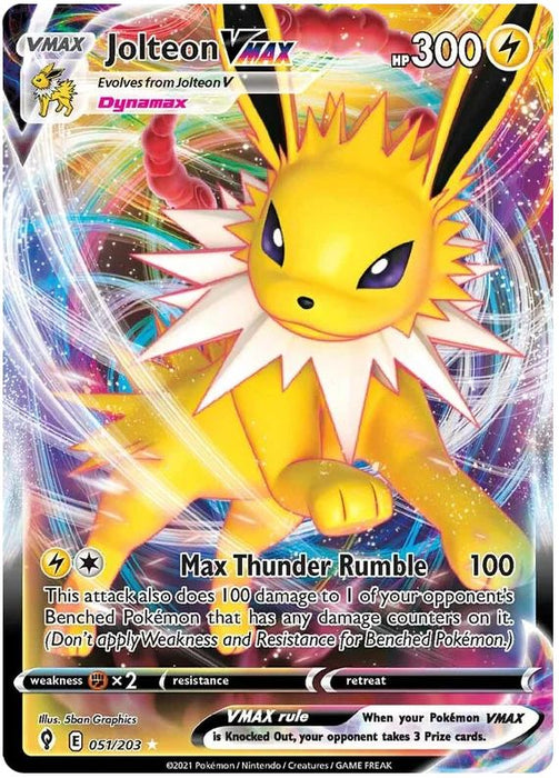 Jolteon VMAX 051/203 Ultra Rare  Pokemon Card (SWSH Evolving Skies)