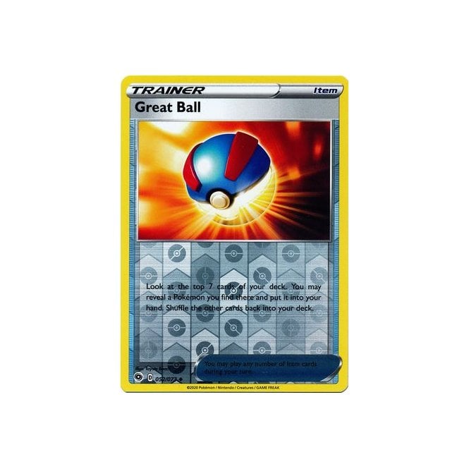 Great Ball 052/073 Uncommon Reverse Holo Pokemon Card (Champions Path)