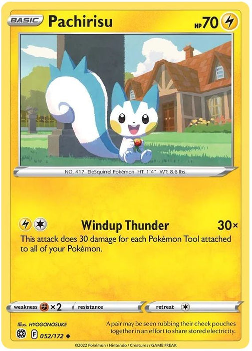 Pachirisu 052/172 Uncommon Pokemon Card (SWSH Brilliant Stars)