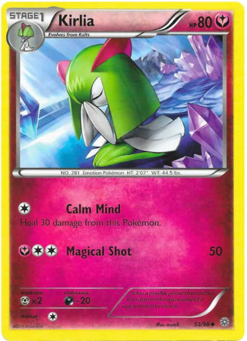 Kirlia 53/98 Uncommon Pokemon Card (XY Ancient Origins)