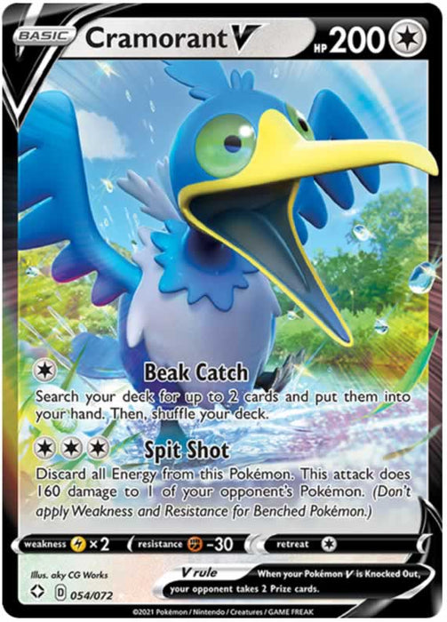 Cramorant V 054/072 Ultra Rare Pokemon Card (Shining Fates)