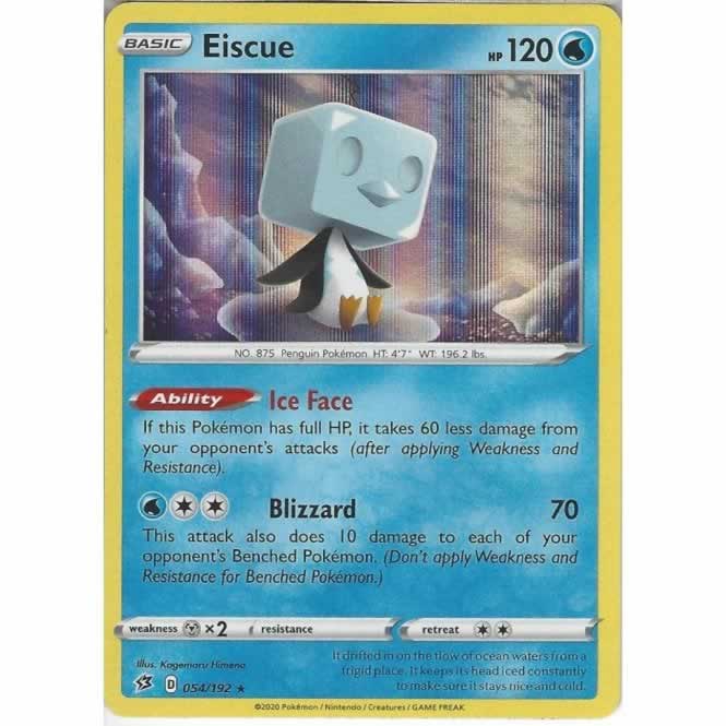 Eiscue 054/192 Rare Holo Pokemon Card (SWSH Rebel Clash)