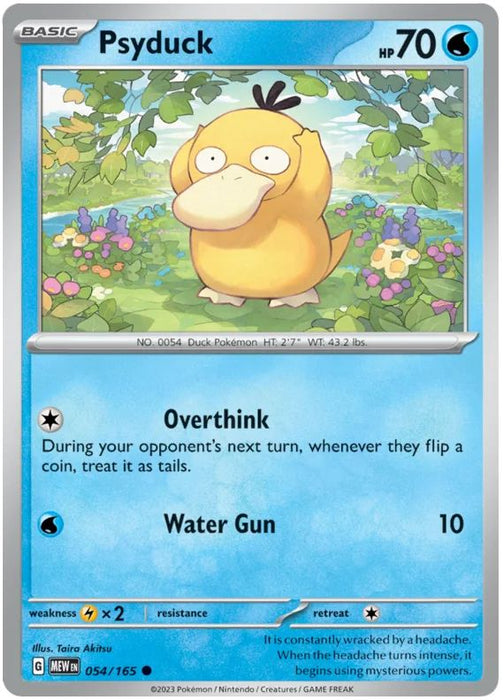 Psyduck 054/165 Common Pokemon Card (Pokemon SV 151)