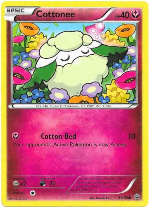 Cottonee 55/98 Common Reverse Holo Pokemon Card (XY Ancient Origins)
