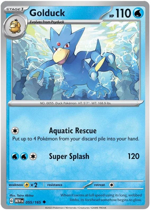 Golduck 055/165 Uncommon Pokemon Card (Pokemon SV 151)