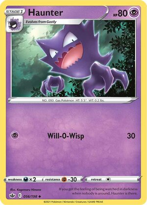 Haunter 056/198 Uncommon Pokemon Card (SWSH Chilling Reign)