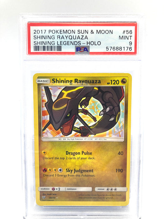 Shining Rayquaza 56/73 PSA 9 Graded Pokemon Card (Shining Legends)