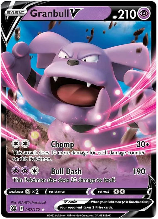 Granbull V 057/172 Ultra Rare Pokemon Card (SWSH Brilliant Stars)