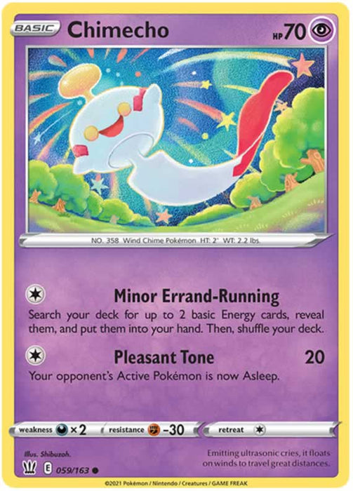 Chimecho 059/163 Common Pokemon Card (Battle Styles)