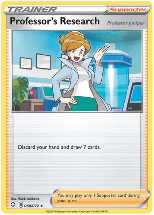 Professor's Research 060/072 Rare Reverse Holo Pokemon Card (Shining Fates)