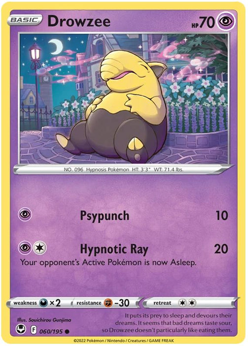 Drowzee 060/195 Common Pokemon Card (SWSH Silver Tempest)