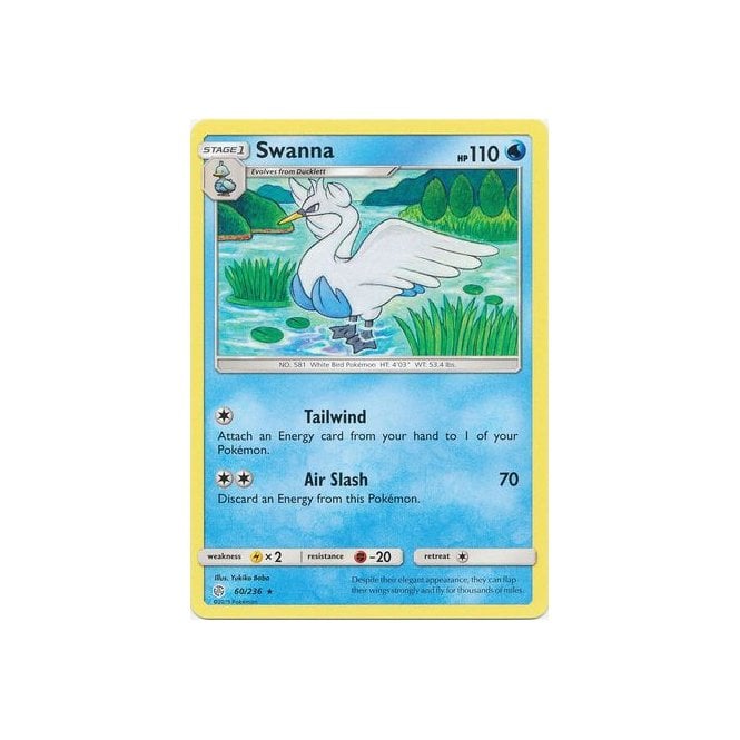 Swanna 60/236 Rare Pokemon Card (Cosmic Eclipse)