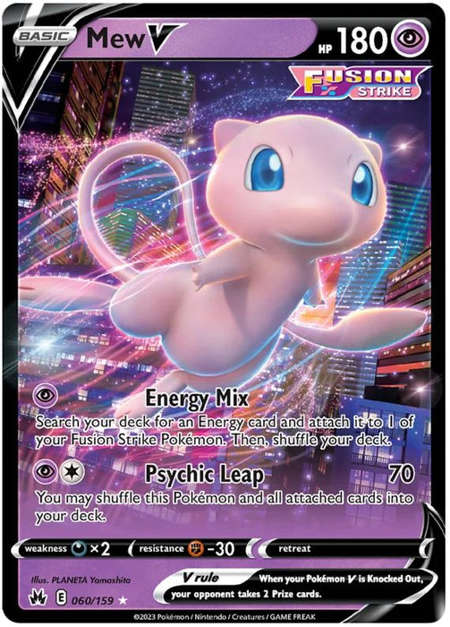 Mew V 060/159 Ultra-Rare Rare Pokemon Card (SWSH Crown Zenith)