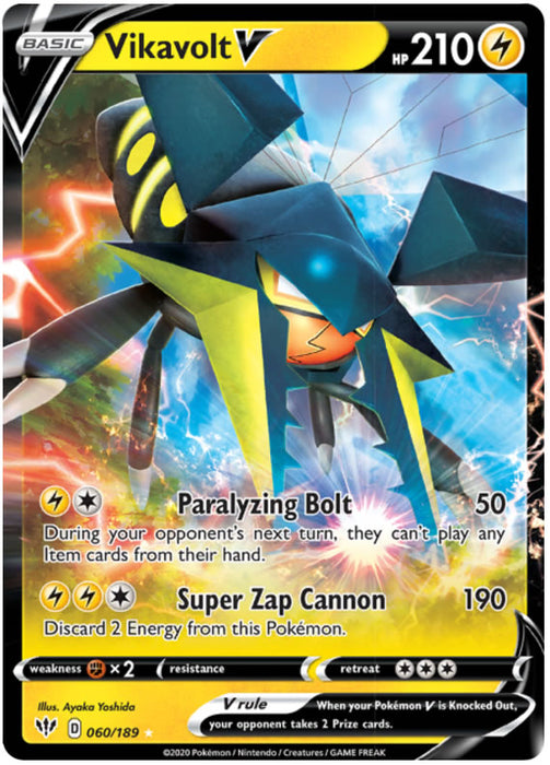 Vikavolt V 060/189 Ultra Rare Pokemon Card (Darkness Ablaze)