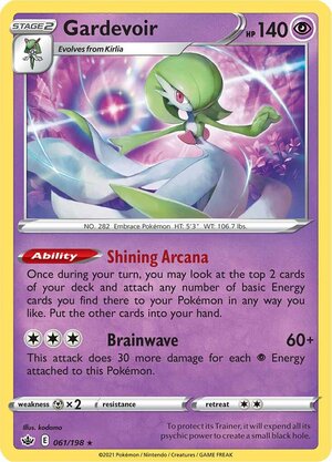 Gardevoir 061/198 Rare Reverse Holo Pokemon Card (SWSH Chilling Reign)