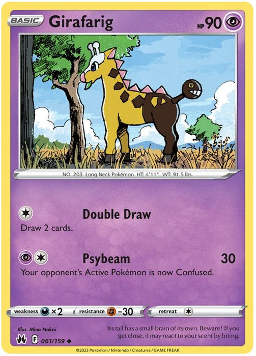 Girafarig 061/159 Uncommon Pokemon Card (SWSH Crown Zenith)