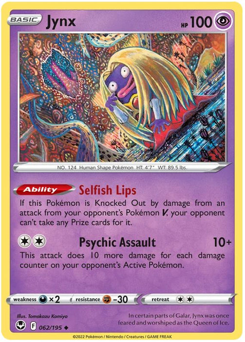 Jynx 062/195 Uncommon Pokemon Card (SWSH Silver Tempest)