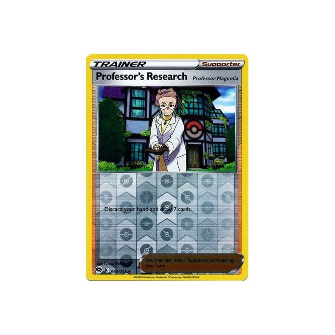 Professor's Research 062/073 Rare Reverse Holo Pokemon Card (Champions Path)