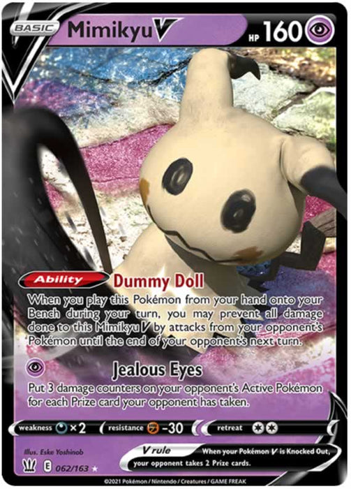 Mimikyu V 062/163 Ultra Rare Pokemon Card (Battle Styles)