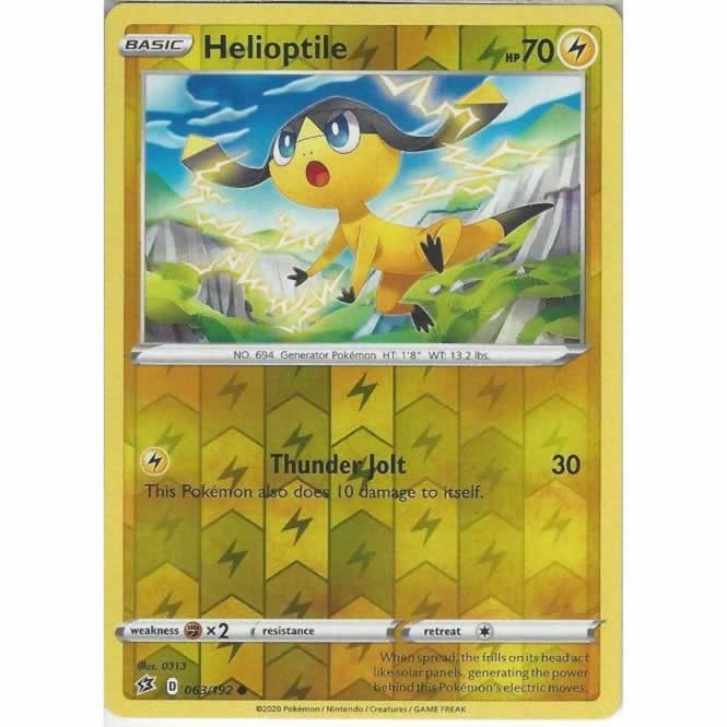 Heliolisk 064/192 Uncommon Reverse Holo Pokemon Card (SWSH Rebel Clash)