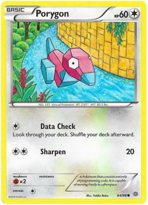 Porygon 64/98 Common Pokemon Card (XY Ancient Origins)