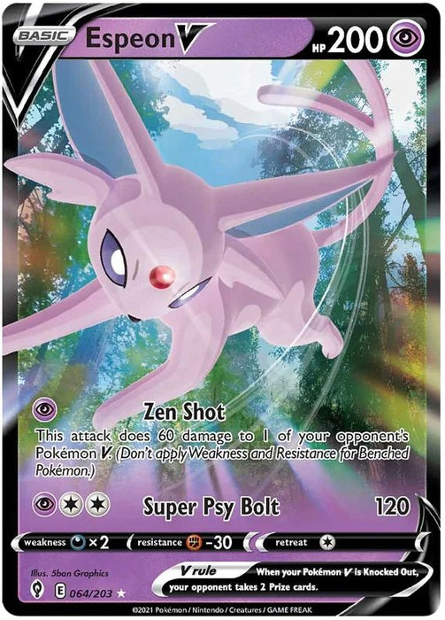 Espeon V 064/203 Ultra Rare Pokemon Card (SWSH Evolving Skies)