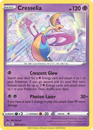 Cresselia 064/198 Rare Holo Pokemon Card (SWSH Chilling Reign)