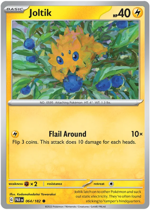 Joltik 064/182 Common Pokemon Card (SV04 Paradox Rift)