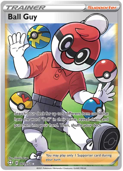 Ball Guy 065/072 Ultra Rare Pokemon Card (Shining Fates)