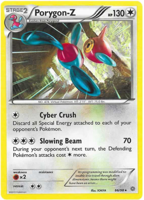 Porygon-Z 66/98 Rare Pokemon Card (XY Ancient Origins)