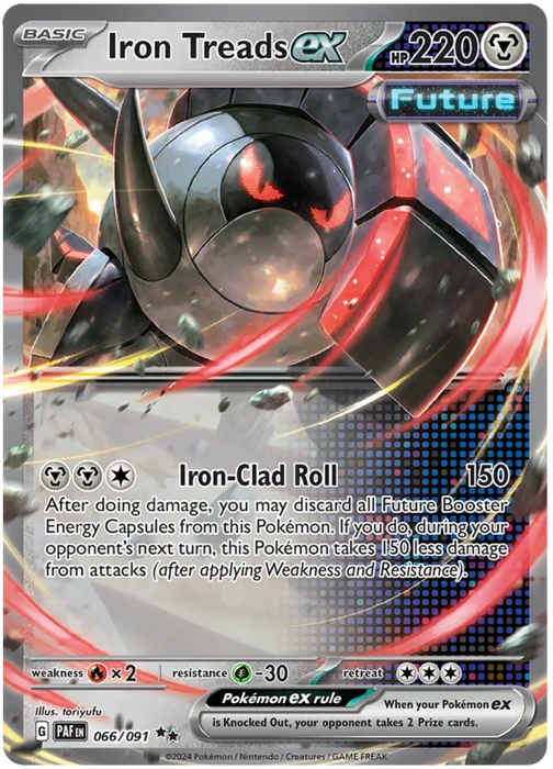 Iron Treads ex 066/091 Double Rare Pokemon Card (SV 4.5 Paldean Fates)