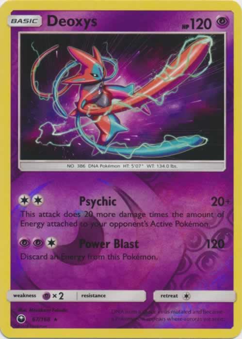 Deoxys 67/168 Rare Holo Reverse Holo Pokemon Card (Celestial Storm)