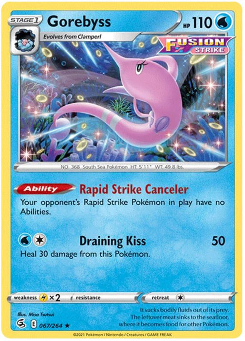 Gorebyss 067/264 Rare Pokemon Card (SWSH Fusion Strike)