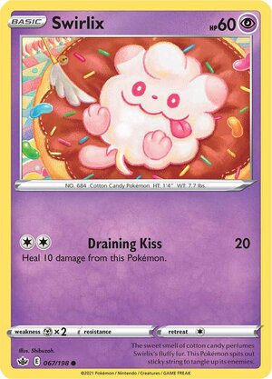 Swirlix 067/198 Common Pokemon Card (SWSH Chilling Reign)