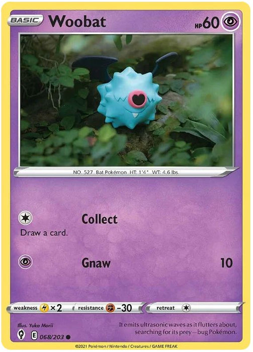 Woobat 068/203 Common Pokemon Card (SWSH Evolving Skies)