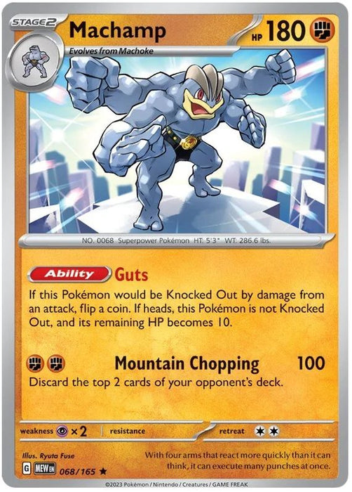 Machamp 068/165 Rare Pokemon Card (Pokemon SV 151)