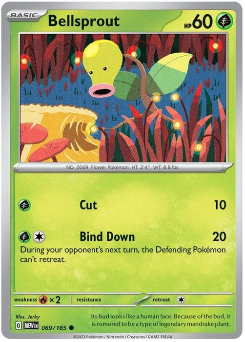 Bellsprout 069/165 Common Pokemon Card (Pokemon SV 151)